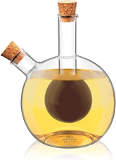 2-in-1 Glass Vinegar Oil Bottle 2-Piece Oil Dispenser Set 300 ml